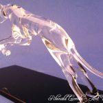 Trophée lévrier en verre - Sculpture au chalumeau Rhénald Lecomte - Art Verrier