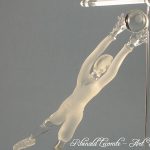 Trophée football - Trophée d’art football - Gardien de but sculpté en verre plein - Rhénald Lecomte - Art Verrier