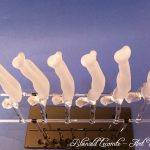 Trophée Sapeurs-pompiers Paris - Vue en plongée - Création en verre plein 2016 sur socle verre noir - Traitement verre satiné - verre transparent - Art Verrier