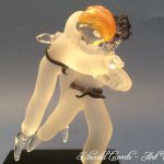 Trophée arts martiaux - Trophée d’art judo - Création 2019 - Sculpture en verre plein façonnée au chalumeau - Rhénald Lecomte - Art Verrier