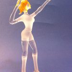 Trophée volley-ball - Trophée sculpture 2016 - Volleyeuse sculptée en verre plein - Art Verrier