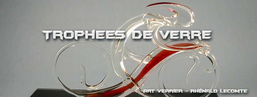 Trophée d'art cyclisme - trophée sculpture personnalisée en verre